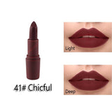 New Sexy Red Lips Matte Velvet Lipstick Pencil Cosmetic Long Lasting Lip Tint Pigment Makeup Nude Brown Lipstick Matte Lip stick