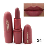 New Sexy Red Lips Matte Velvet Lipstick Pencil Cosmetic Long Lasting Lip Tint Pigment Makeup Nude Brown Lipstick Matte Lip stick