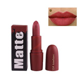 New Sexy Red Lips Matte Velvet Lipstick Pencil Cosmetic Long Lasting Lip Tint Pigment Makeup Nude Brown Lipstick Matte Lip stick