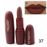 New Sexy Red Lips Matte Velvet Lipstick Pencil Cosmetic Long Lasting Lip Tint Pigment Makeup Nude Brown Lipstick Matte Lip stick