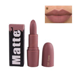 New Sexy Red Lips Matte Velvet Lipstick Pencil Cosmetic Long Lasting Lip Tint Pigment Makeup Nude Brown Lipstick Matte Lip stick