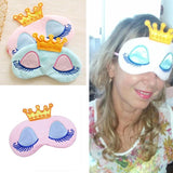 Normal Eyeshade Pink Crown Cartoon Eyeshade Sleep Eye Cover Eye Blinder Sleeping Eye Mask Eye Care Tool