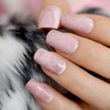 Nude Natural White French Fake Nails Tips Acrylic UV False Nails Press on DIY Manicure Salon Stickers Artificial Nail Tip