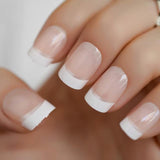 Nude Natural White French Fake Nails Tips Acrylic UV False Nails Press on DIY Manicure Salon Stickers Artificial Nail Tip