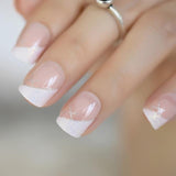 Nude Natural White French Fake Nails Tips Acrylic UV False Nails Press on DIY Manicure Salon Stickers Artificial Nail Tip