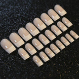 Nude Natural White French Fake Nails Tips Acrylic UV False Nails Press on DIY Manicure Salon Stickers Artificial Nail Tip