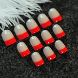 Nude Natural White French Fake Nails Tips Acrylic UV False Nails Press on DIY Manicure Salon Stickers Artificial Nail Tip