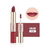 O.TWO.O  2 in 1 Matte Lipstick Lips Makeup Cosmetics Waterproof Pintalabios Batom Mate Lip Gloss Rouge 12 Colors Choose