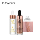 O.TWO.O 2PCS/SET Face Makeup Set (Liquid Highlighter+24k Rose Gold Elixir Makeup Primer)