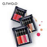 O.TWO.O 5PCS Lip Gloss Set Velvet Liquid Lipstick Professional Makeup Matte Lipstick Lip Kit Long Lasting Cosmetics Maquiagem