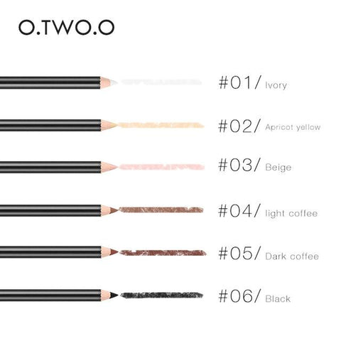 O.TWO.O Brand 12pcs Eyebrow Pencil 6 Color Makeup Long Lasting Waterproof Eye brow Pencils Smooth Easy To Wear Paint Maquiagem