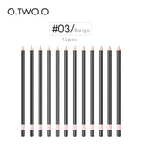 O.TWO.O Brand 12pcs Eyebrow Pencil 6 Color Makeup Long Lasting Waterproof Eye brow Pencils Smooth Easy To Wear Paint Maquiagem