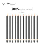 O.TWO.O Brand 12pcs Eyebrow Pencil 6 Color Makeup Long Lasting Waterproof Eye brow Pencils Smooth Easy To Wear Paint Maquiagem