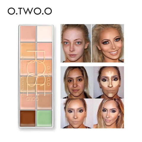 O.TWO.O  Concealer Cream Primer Paleta De Corretivo Profissional 12 Colors Cosmetic Camouflage Concealer Palette Face Makeup