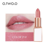 O.TWO.O Semi-velet Lipstick 20 Colors Moisturizer Long Lasting Makeup Waterproof for Comfortable Non-drying lip stick Cosmetics
