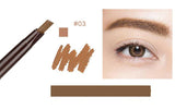 OSHIONER 1PC Long Lasting Paint Eyebrow Pencil with Brow Brush Waterproof Black Brown Automatic Eyebrow Tint Makeup Tool