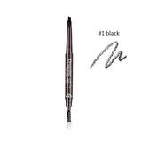 OSHIONER 1PC Long Lasting Paint Eyebrow Pencil with Brow Brush Waterproof Black Brown Automatic Eyebrow Tint Makeup Tool