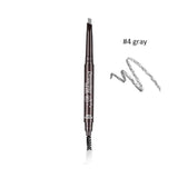 OSHIONER 1PC Long Lasting Paint Eyebrow Pencil with Brow Brush Waterproof Black Brown Automatic Eyebrow Tint Makeup Tool