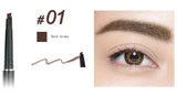 OSHIONER 1PC Long Lasting Paint Eyebrow Pencil with Brow Brush Waterproof Black Brown Automatic Eyebrow Tint Makeup Tool