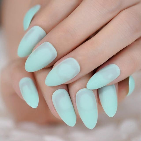 Ombre French Ballerina Fake Nail Gradeint Natural Coffin False Nails Wholesale Nails Supplier 24