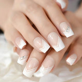 Ombre French Ballerina Fake Nail Gradeint Natural Coffin False Nails Wholesale Nails Supplier 24