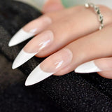 Ombre French Ballerina Fake Nail Gradeint Natural Coffin False Nails Wholesale Nails Supplier 24