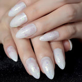 Ombre French Ballerina Fake Nail Gradeint Natural Coffin False Nails Wholesale Nails Supplier 24