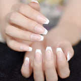 Ombre French Ballerina Fake Nail Gradeint Natural Coffin False Nails Wholesale Nails Supplier 24