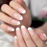 Ombre French Ballerina Fake Nail Gradeint Natural Coffin False Nails Wholesale Nails Supplier 24