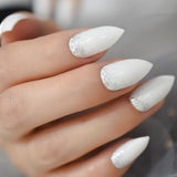 Ombre French Ballerina Fake Nail Gradeint Natural Coffin False Nails Wholesale Nails Supplier 24