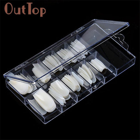 OutTop ColorWomen 100pcs Natural Color French False Nail Tips Artificial Fake Nails Art Acrylic Manicure Tools 160920 F30 HW