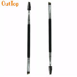 OutTop ColorWomen  1PCS Makeup Bamboo Handle Double Eyebrow Brush + Eyebrow Comb 160920 Drop Shipping S28 HW
