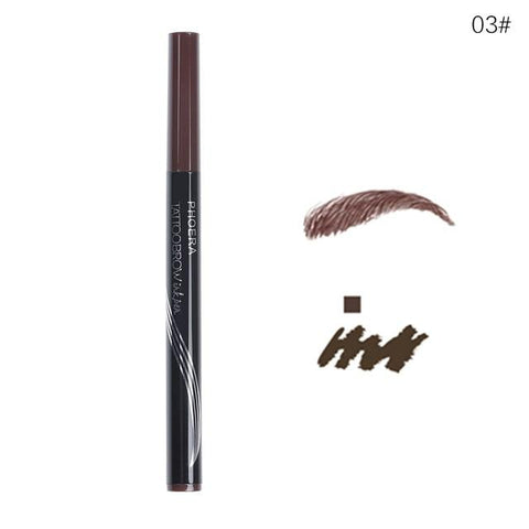 PHOERA 1Pc Drop Ship Automatic Matte Eyebrow Pencil Waterproof Eye brow Fork Tip Tattoo Tint Long-lasting Makeup BTZ1 TSLM2