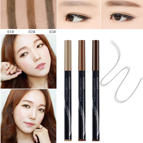 PHOERA 1Pc Drop Ship Automatic Matte Eyebrow Pencil Waterproof Eye brow Fork Tip Tattoo Tint Long-lasting Makeup BTZ1 TSLM2