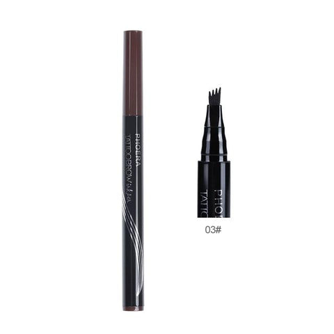 PHOERA Drop Ship Double Head Eyebrow Pencil Waterproof Makeup Eyebrow Tattoo Pen With Brush lasting Makeup Cosmetics TSLM2