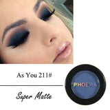 PHOERA Matte Eye Shadow Glitter Eyeshadow Powder 12 Colors Pigment Nude Long Lasting Available Makeup Water-Resistant  TSLM1