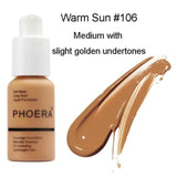 PHOERA New 30ml Matte Oil Control Concealer Liquid Foundation pallet shadows makeup pallete far paleti novo sombras Skin care