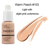 PHOERA New 30ml Matte Oil Control Concealer Liquid Foundation pallet shadows makeup pallete far paleti novo sombras Skin care