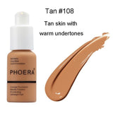 PHOERA New 30ml Matte Oil Control Concealer Liquid Foundation pallet shadows makeup pallete far paleti novo sombras Skin care