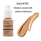 PHOERA New 30ml Matte Oil Control Concealer Liquid Foundation pallet shadows makeup pallete far paleti novo sombras Skin care