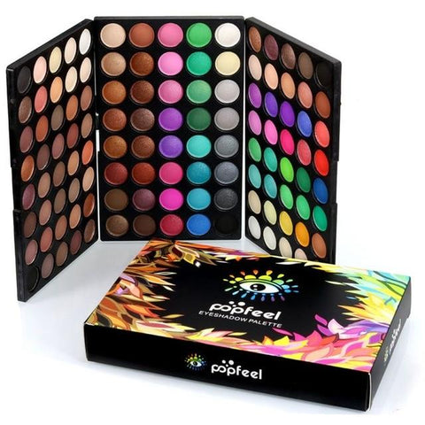 POPFEEL 120 Colors Gliltter Eyeshadow Palette Matte Eye Shadow Pallete Shimmer and Shine Nude Make Up Palette Set Kit Cosmetic