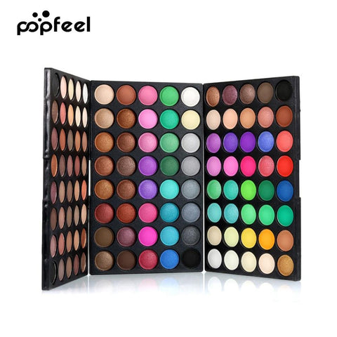 POPFEEL 120 Colors Gliltter Eyeshadow Palette Matte Eye Shadow Pallete Shimmer and Shine Nude Make Up Palette Set Kit Cosmetic
