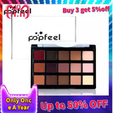 POPFEEL 15 Colors Nude Eyeshadow Palette Professional Brand Eye Makeup Smokey Eye Shadow Kit Shimmer Natural Eye Shadow Palette