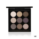 Party Queen 9 Colors Artist Eyeshadow Palette Earth Color Shimmer Matte Nude Eye Shadow Pigments Glitter Eyeshadow Smoky Makeup