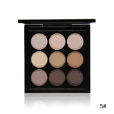 Party Queen 9 Colors Artist Eyeshadow Palette Earth Color Shimmer Matte Nude Eye Shadow Pigments Glitter Eyeshadow Smoky Makeup