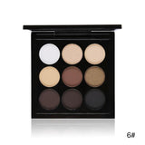Party Queen 9 Colors Artist Eyeshadow Palette Earth Color Shimmer Matte Nude Eye Shadow Pigments Glitter Eyeshadow Smoky Makeup