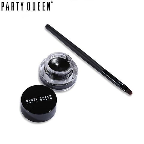 Party Queen Brand Matte Eye Liner Gel Waterproof Black Brown Eyeliner Cream Makeup Long Wear Eyeliner 3D Pen With Brush Make Up