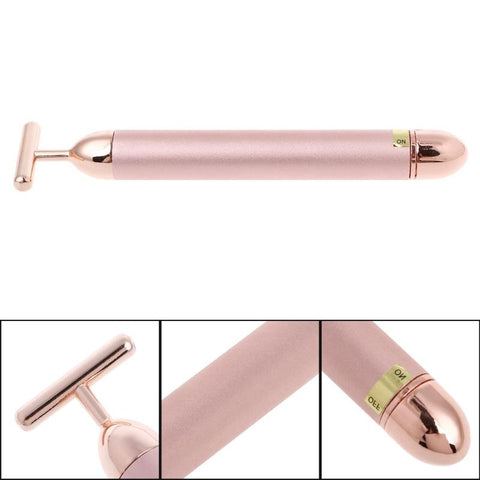 Pink New Beauty Bar Facial Roller Face Skin Vibration Skincare Massager Device Tool Face Lift Tools Fashion