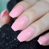 Pink Nude White French Ballerina Coffin False Nails Gradient natural Manicure Press on Fake Nails Tips Daily Office Finger Wear