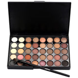 Popfeel Brand 40 Colors Mini Eye Shadow Plate Cosmetic Matte Eyeshadow Cream Makeup Palette Shimmer +Brush Set paleta de sombra